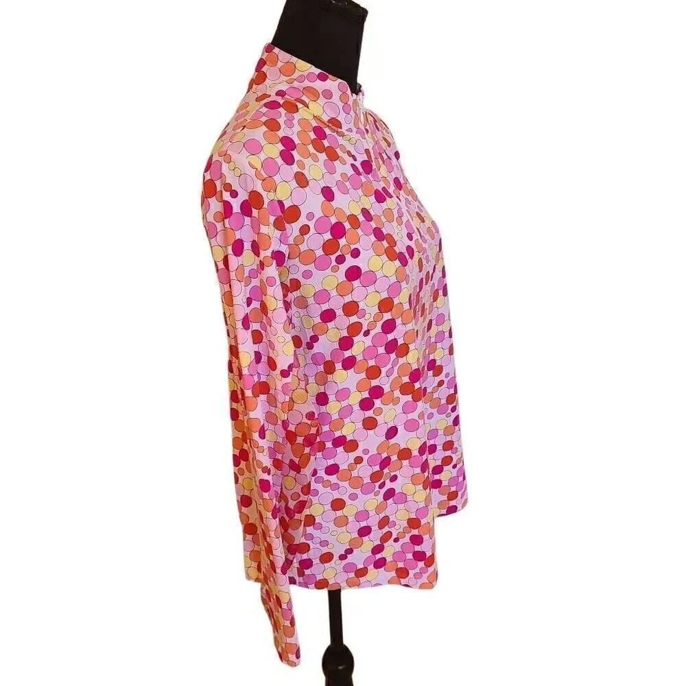 IBKUL Womens Pink Print Long Sleeve Sun Protection Cooling Top Large - Picture 5 of 13